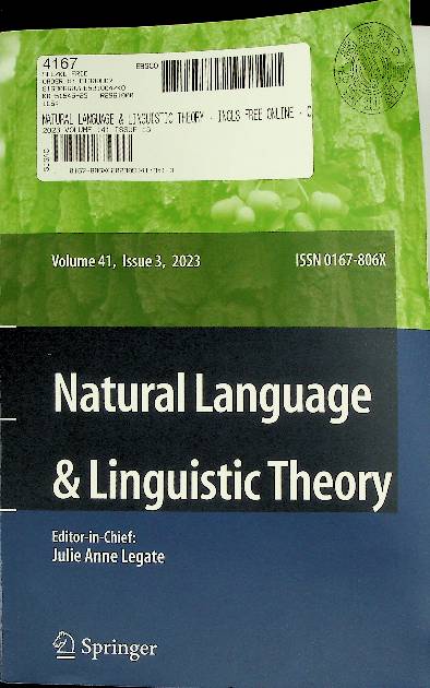 Natural language & linguistic theory