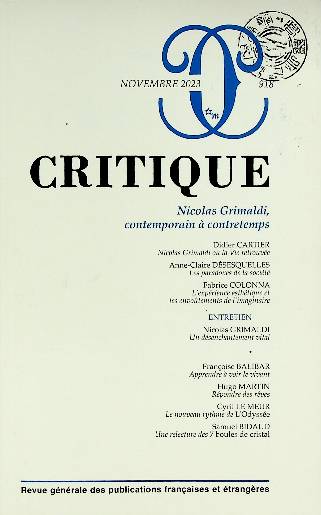 Critique : revue generale des publications francaises et etrangeres